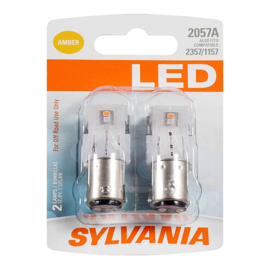 Sylvania Automotive 31159 Sylvania 2057A Amber Syl Led Mini Bulb Mini Bulb, 2 Pack