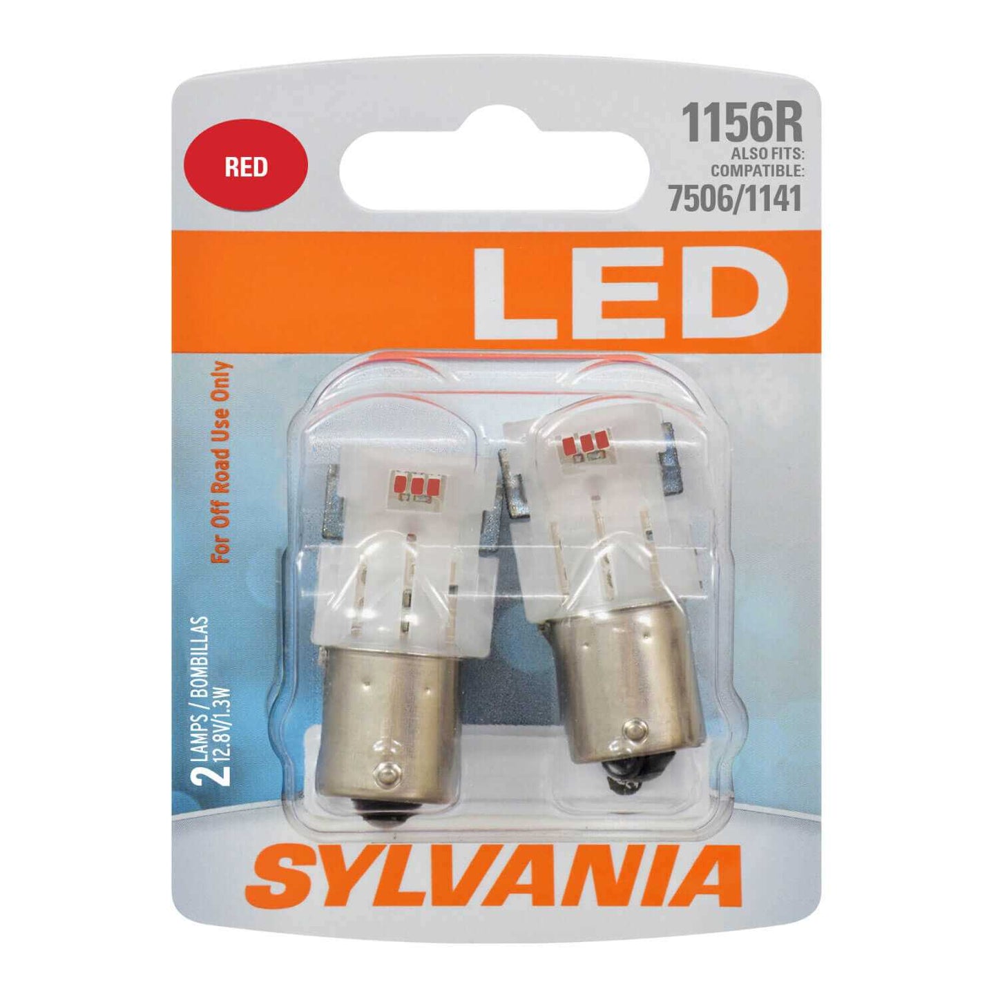 Sylvania Automotive 31165 Sylvania 1156R Red Syl Led Mini Bulb, 2 Pack