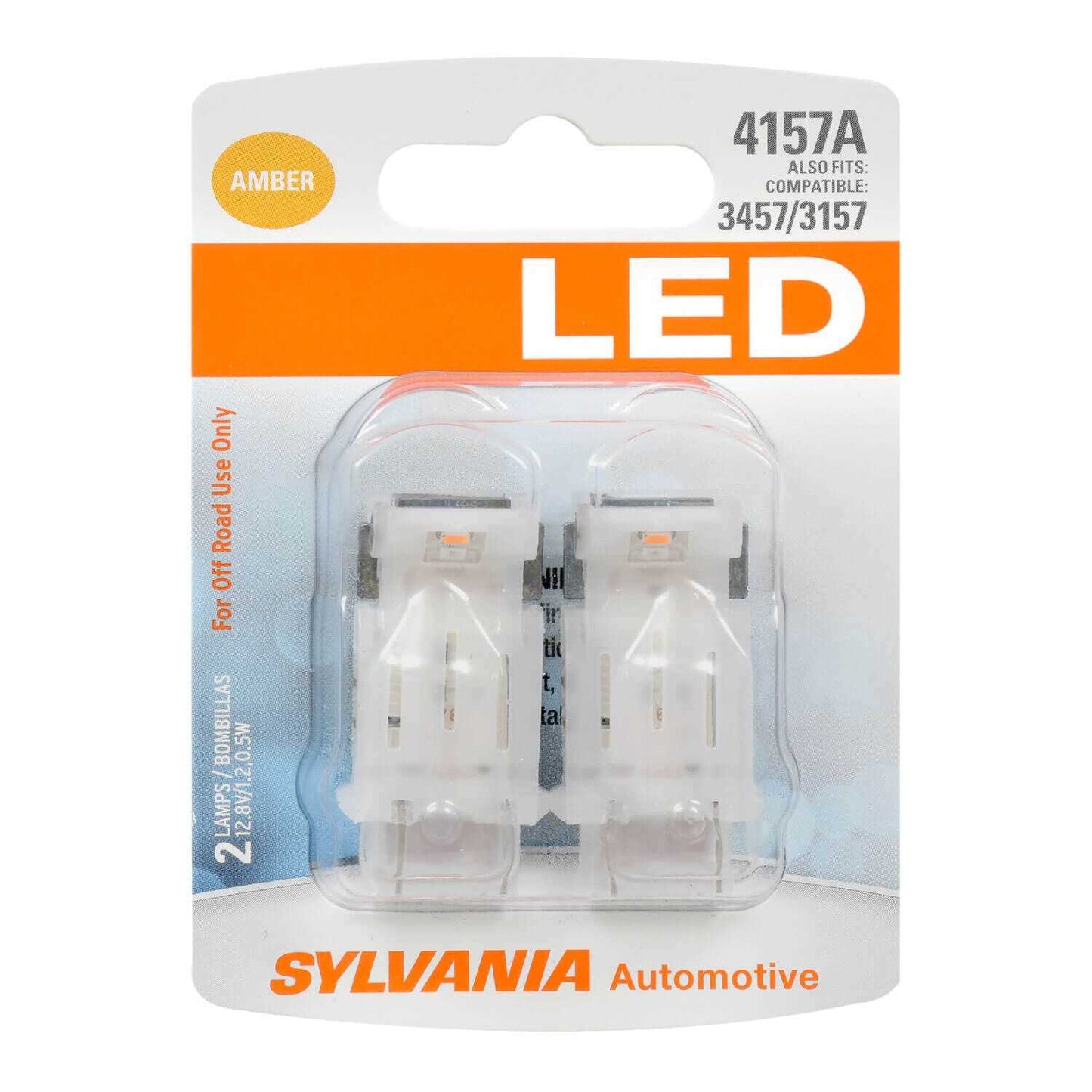 Sylvania Automotive 31175 Sylvania 4157A Amber Syl Led Mini Bulb , 2 Pack