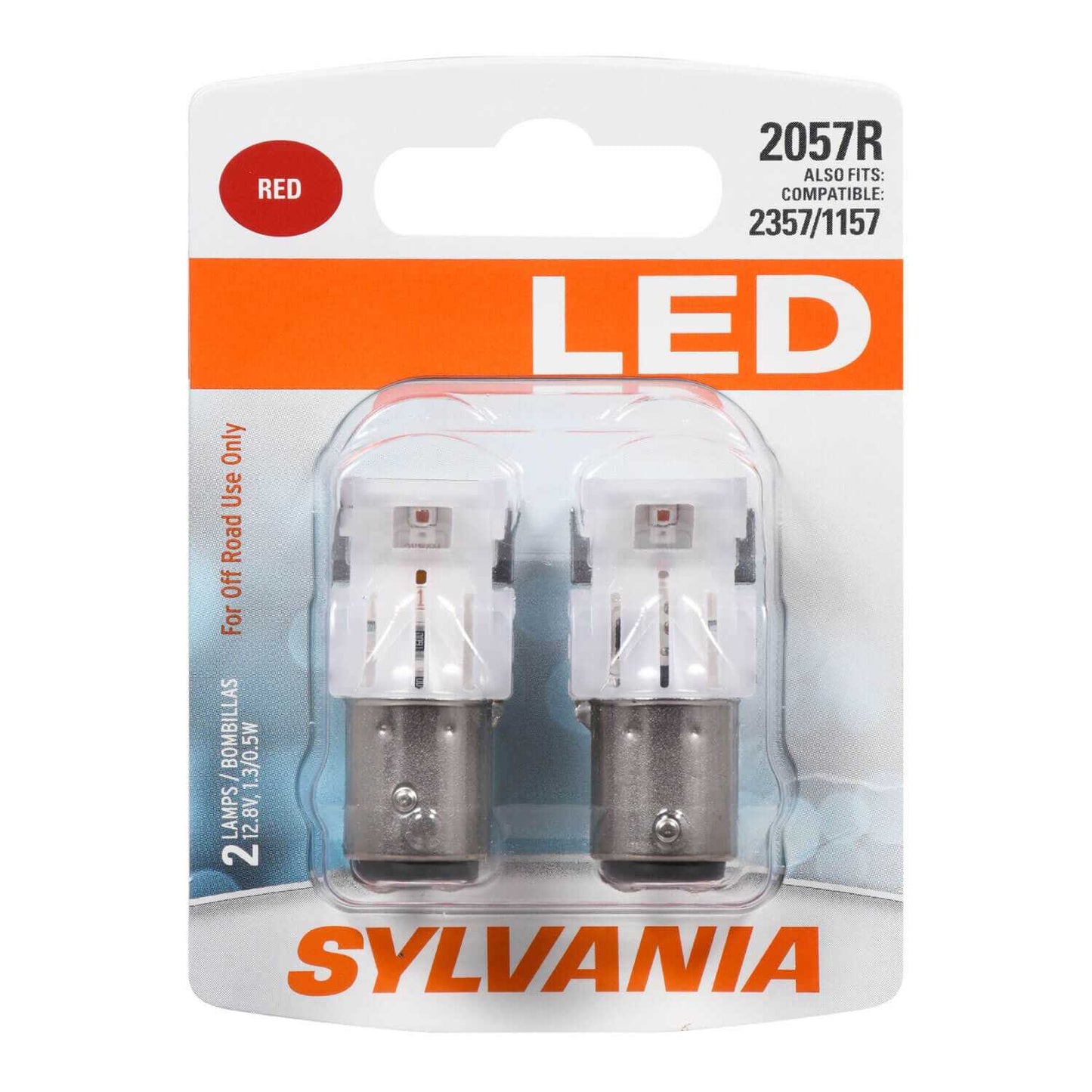 Sylvania Automotive 31181 Sylvania 2057R Red Syl Led Mini Bulb, 2 Pack