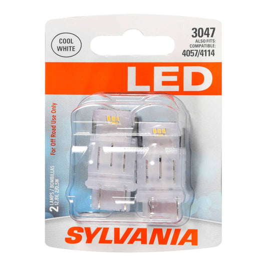 Sylvania Automotive 31183 Sylvania 3047 White Syl Led Mini Bulb, 2 Pack