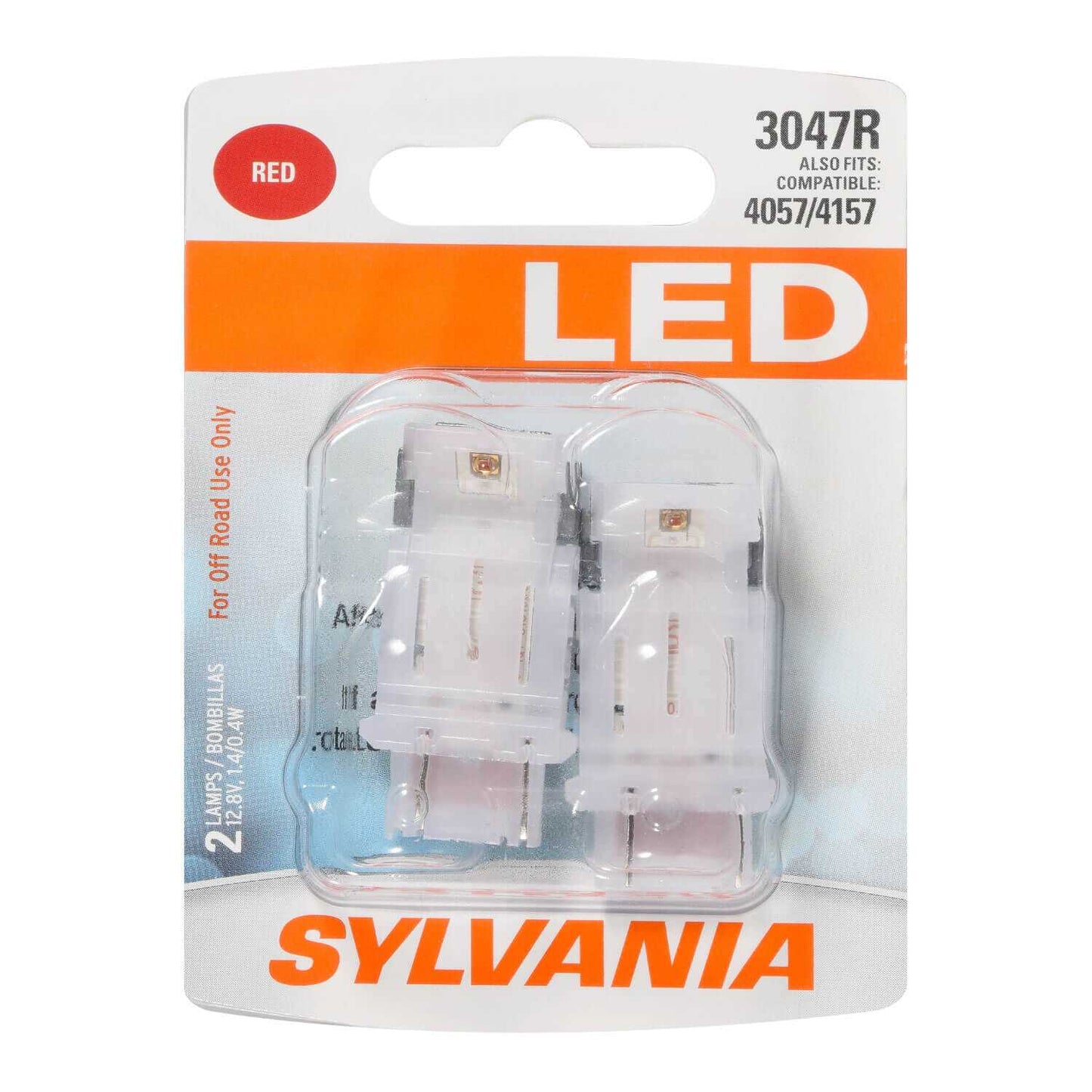 Sylvania Automotive 31185 Sylvania 3047R Red Syl Led Mini Bulb, 2 Pack