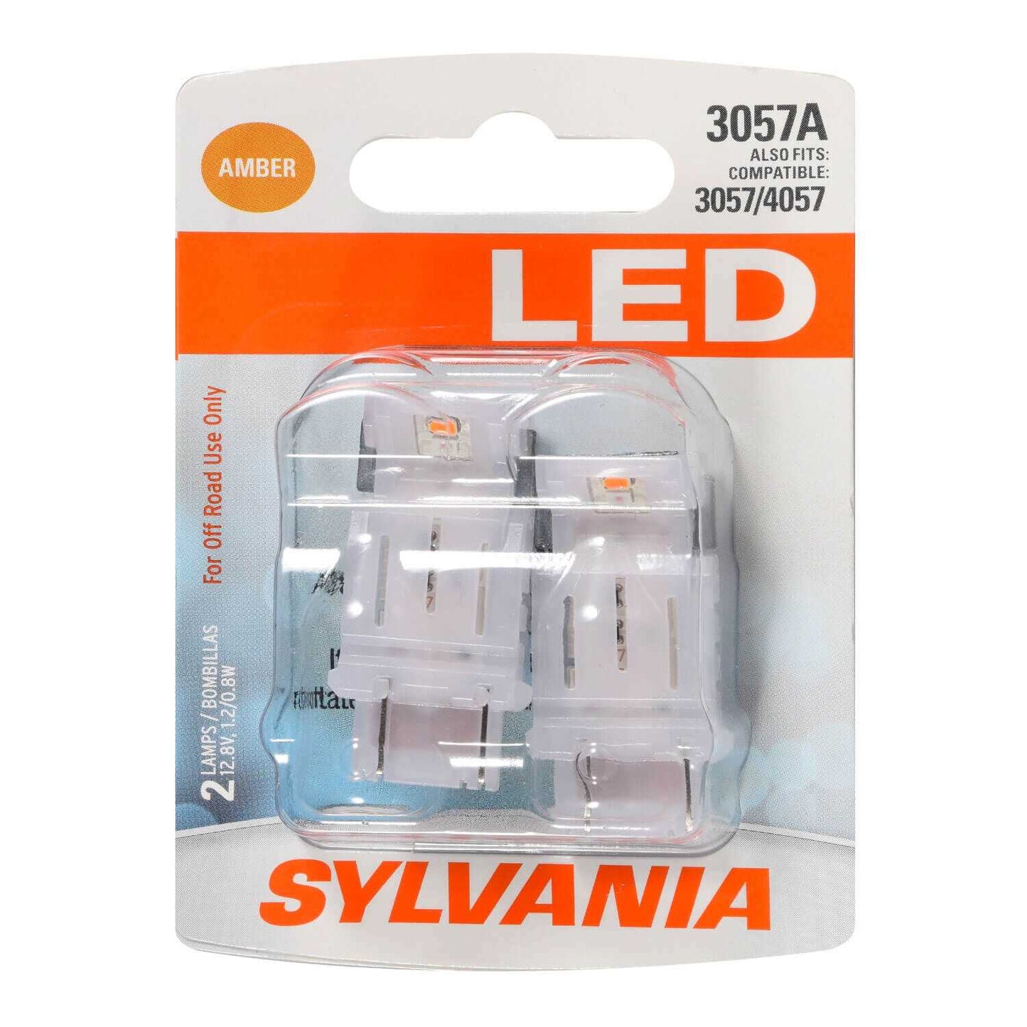 Sylvania Automotive 31186 Sylvania 3057A Amber Syl Led Mini Bulb Mini Bulb, 2 Pack