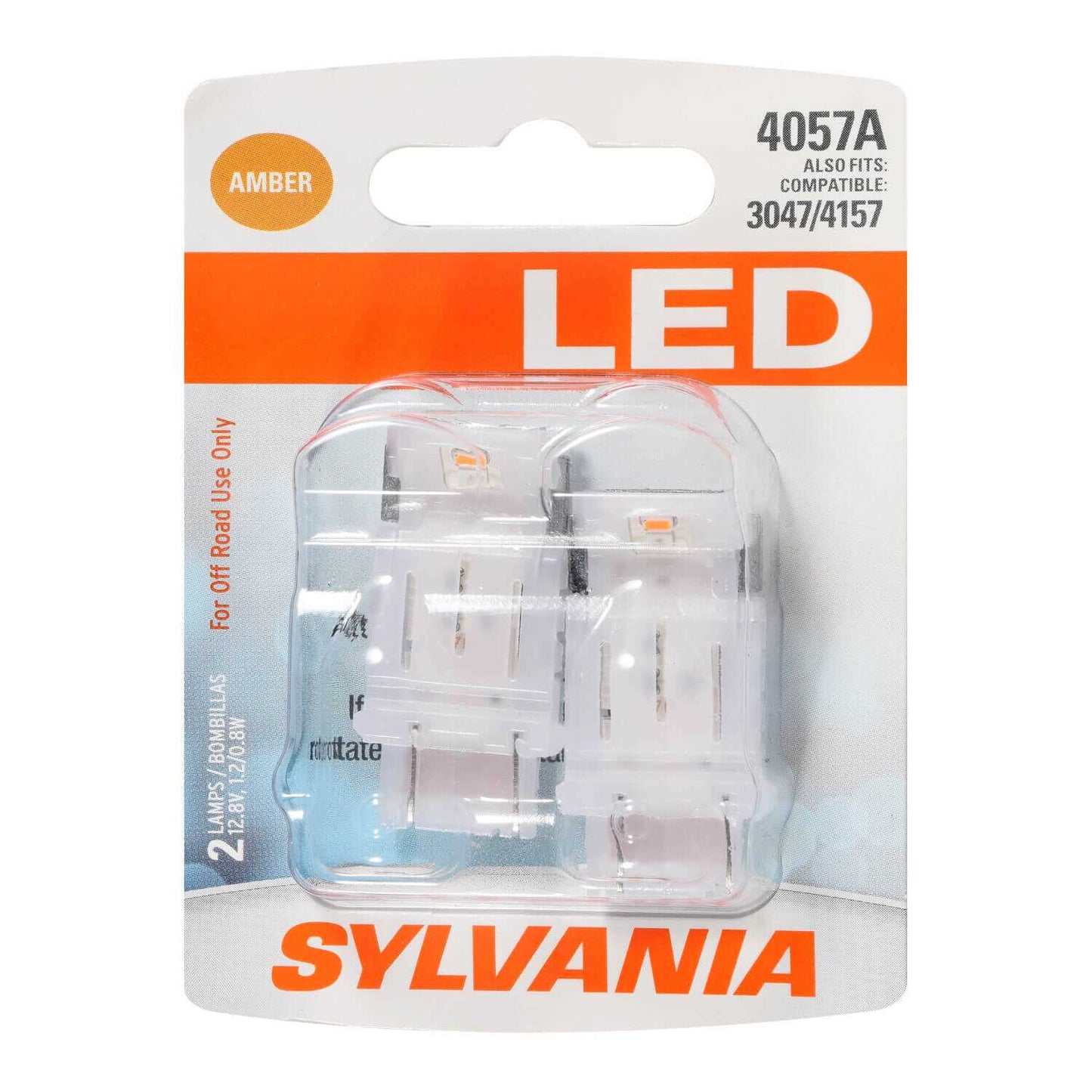 Sylvania Automotive 31190 Sylvania 4057 Amber Led Mini Bulb, 2 Pack