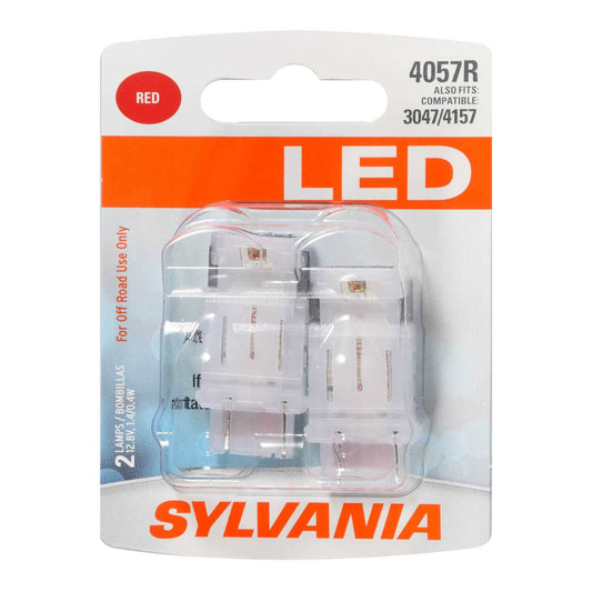 Sylvania Automotive 31191 Sylvania 4057R Red Syl Led Mini Bulb, 2 Pack