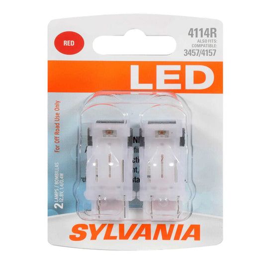 Sylvania Automotive 31194 Sylvania 4114 Red Led Mini Bulb, 2 Pack