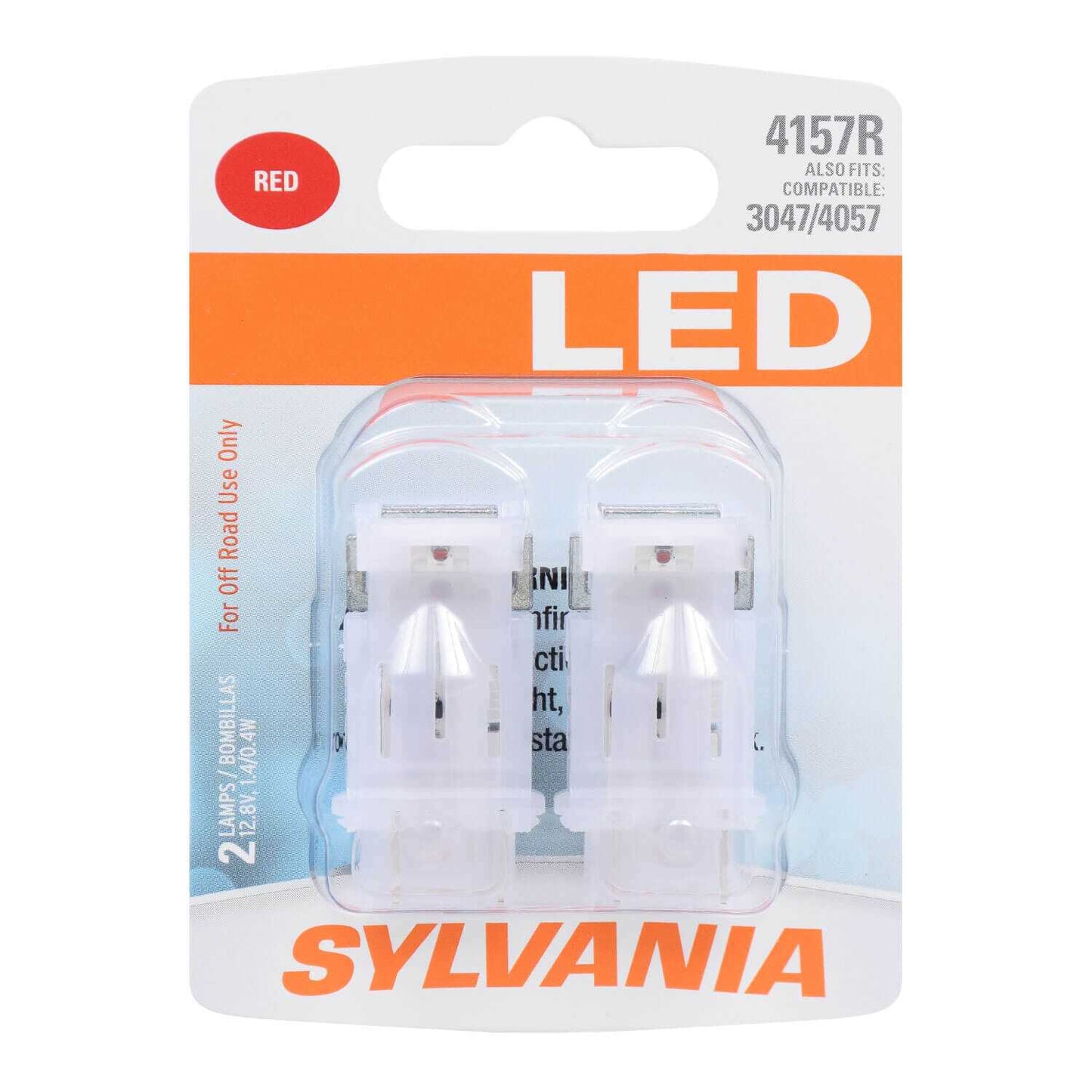 Sylvania Automotive 31195 Sylvania 4157R Red Syl Led Mini Bulb, 2 Pack