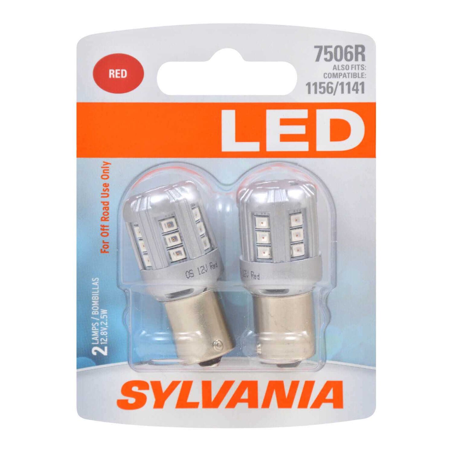 Sylvania Automotive 31197 Sylvania 7506R Red Syl Led Mini Bulb, 2 Pack