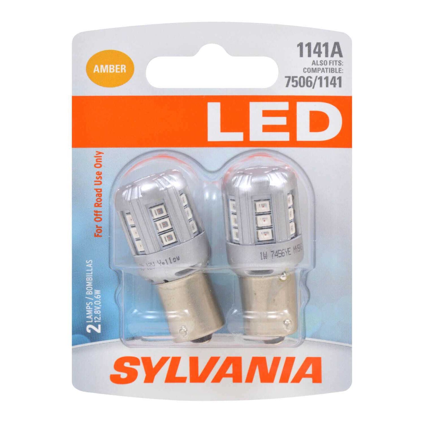 Sylvania Automotive 31236 Sylvania 1141 Amber Led Mini Bulb, 2 Pack