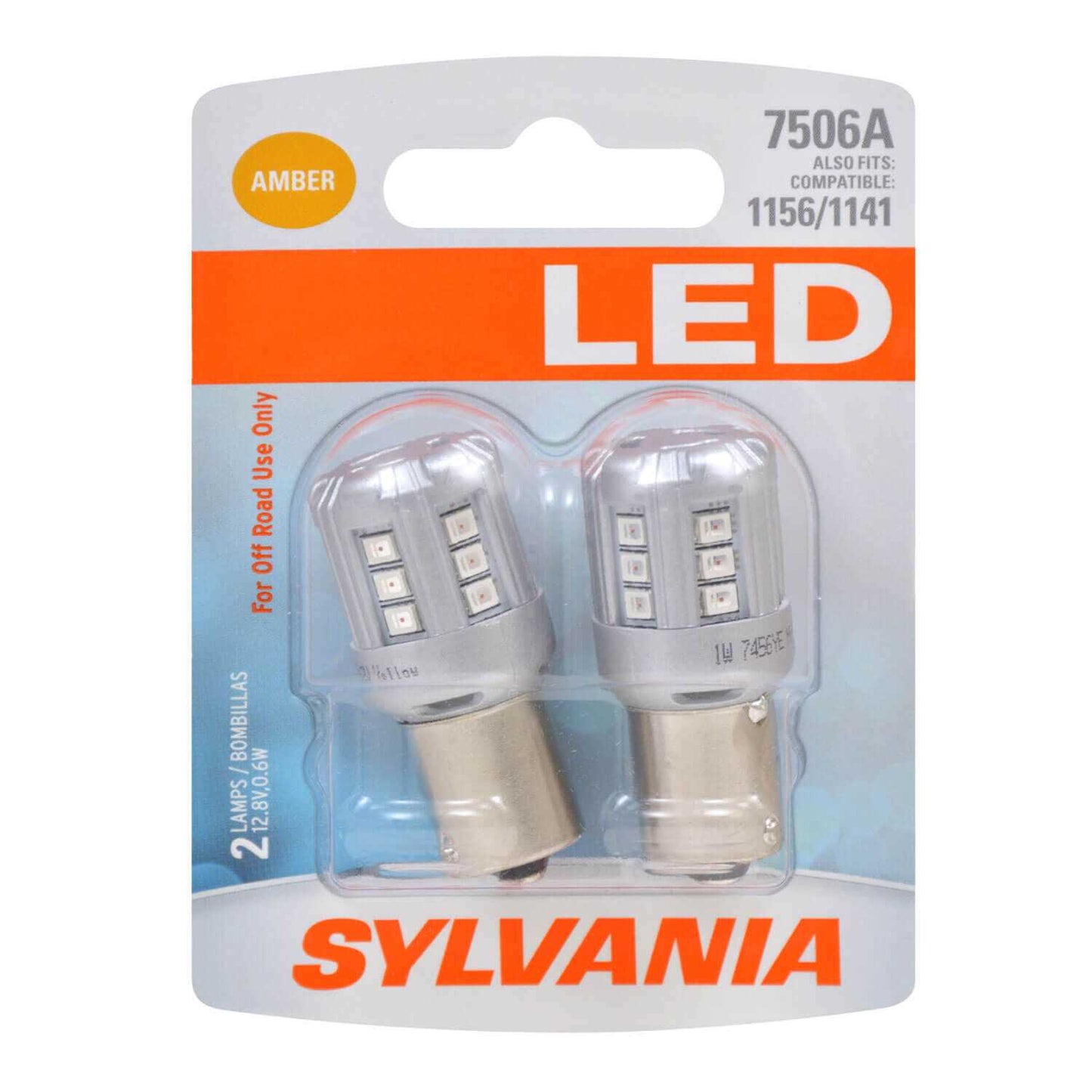 Sylvania Automotive 31238 Sylvania 7506 Amber Led Mini Bulb, 2 Pack