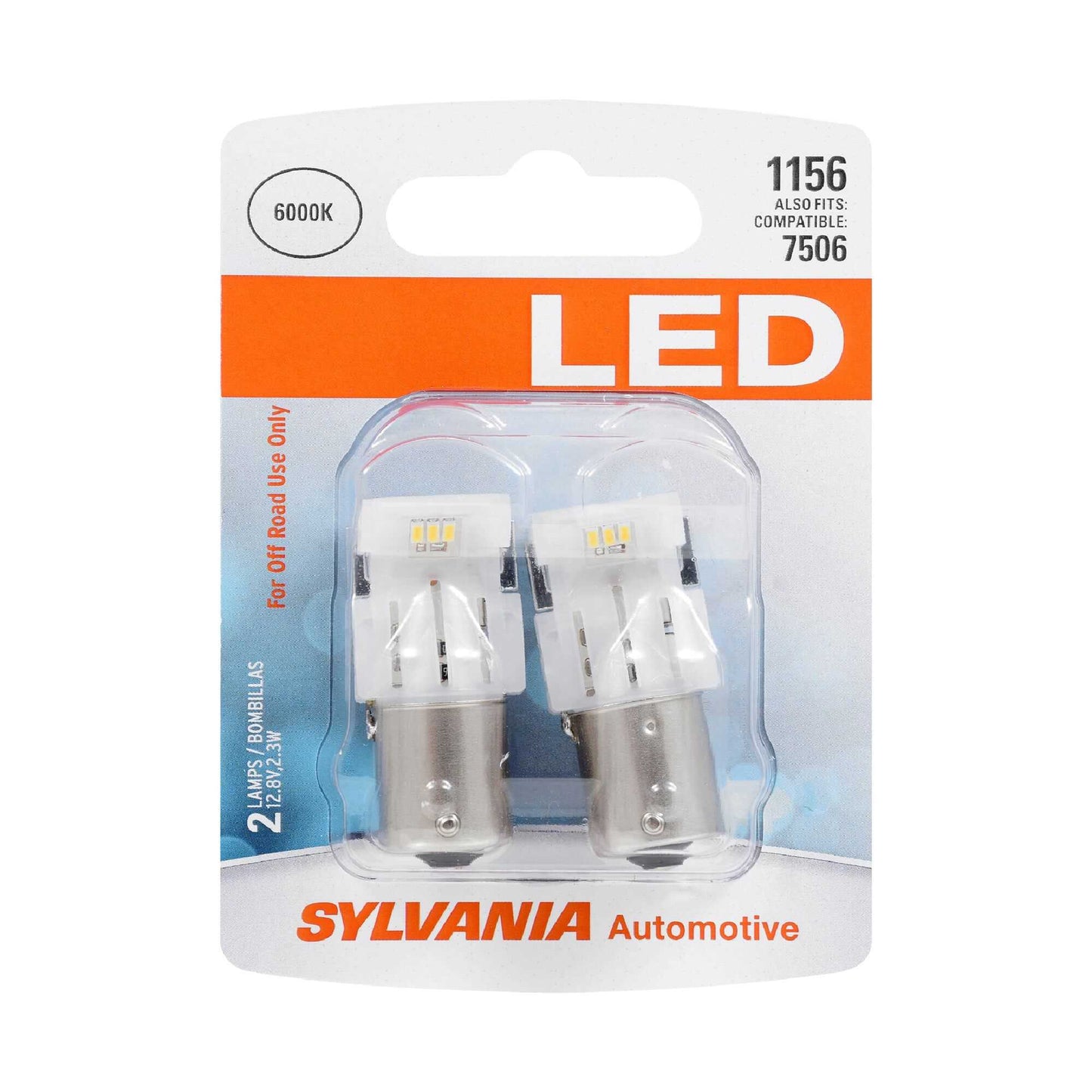 Sylvania Automotive 31319 Sylvania 1156 White Syl Led Mini Bulb, 2 Pack