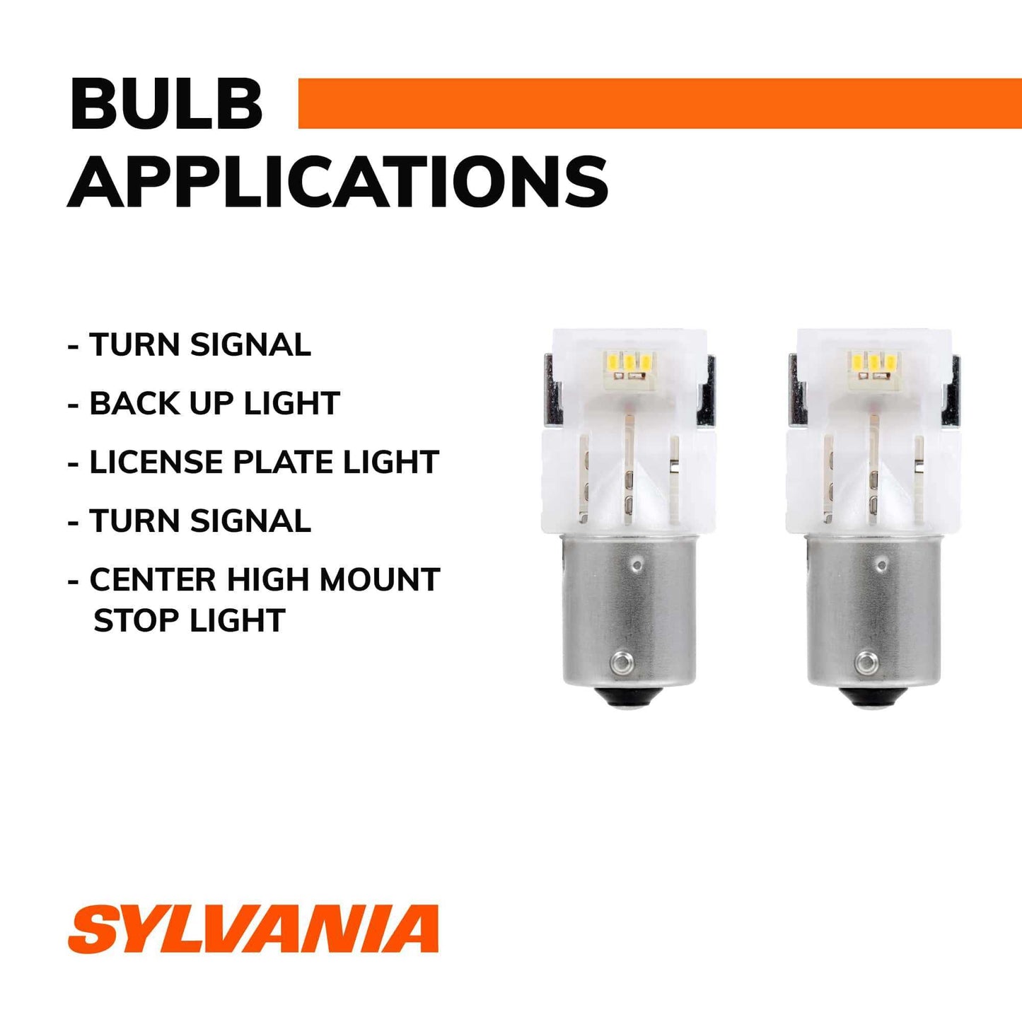 Sylvania Automotive 31319 Sylvania 1156 White Syl Led Mini Bulb, 2 Pack