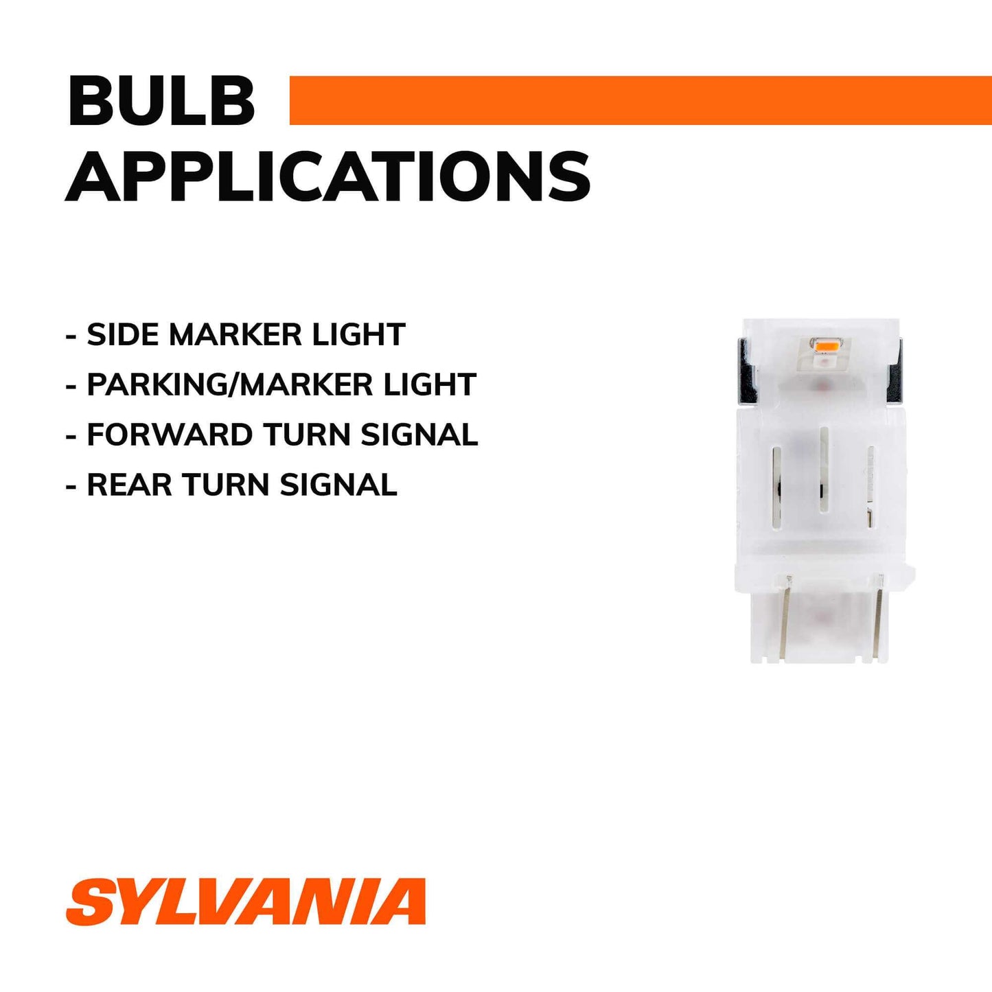 Sylvania Automotive 31322 Sylvania 3157A Amber Syl Led Mini Bulb Mini Bulb, 2 Pack