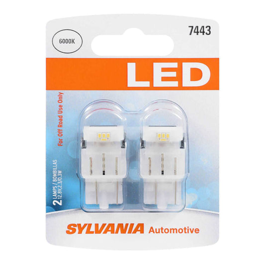 Sylvania Automotive 31324 Sylvania 7443 White Syl Led Mini Bulb, 2 Pack