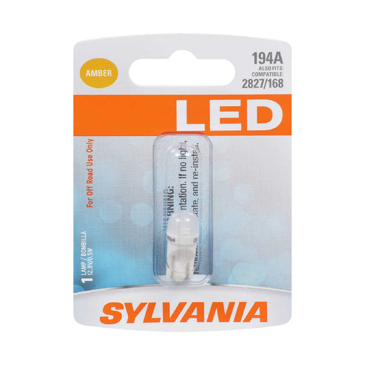 Sylvania Automotive 31328 Sylvania 194A Amber Syl Led Mini Bulb Mini Bulb, 2 Pack