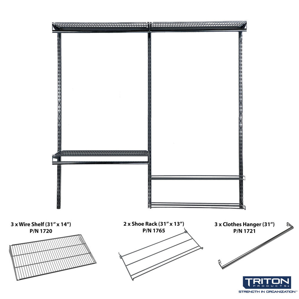 Triton Products 1730 Modular Closet, Garage, and Laundry Organizer Kit