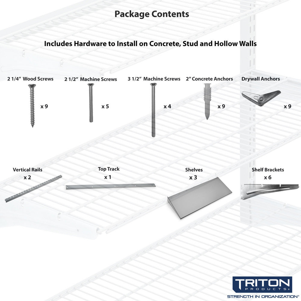 Triton Products 1794 33 " W x 31.5" H Steel Shelf Wall Mount Unit