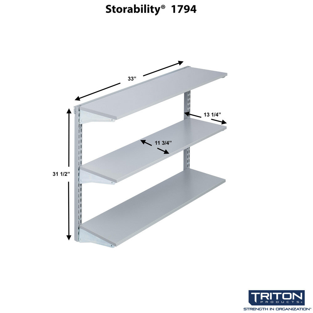 Triton Products 1794 33 " W x 31.5" H Steel Shelf Wall Mount Unit
