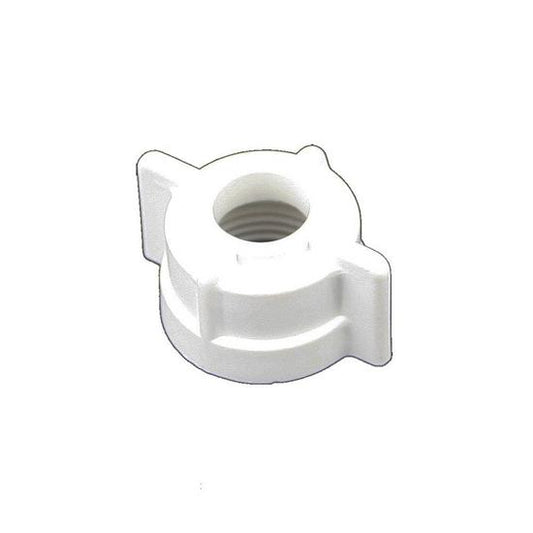 Jones Stephens B10105 1/2" -14 x 1/2" White Plastic Lavatory Nut, 25 pcs.