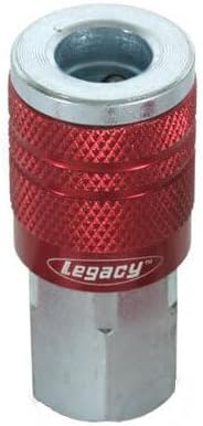 ColorConnex A73410D Coupler, Type D, 1/4" Body, 1/4" FNPT, Red