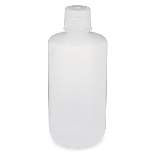 Globe Scientific 7051000 Bottle Narrow Mouth PP Bottle Attached PP Screw Cap 1000mL 6/Pack