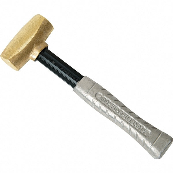 American Hammer AM3ALXAG Dead Blow Hammer, 3 lb Head, 1-3/4" Face Dia, Aluminum Head