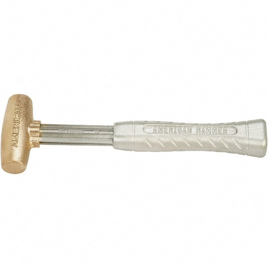 American Hammer AM15BZXAG Dead Blow Hammer, 24 oz Head, 1-1/2" Face Dia, Bronze Head