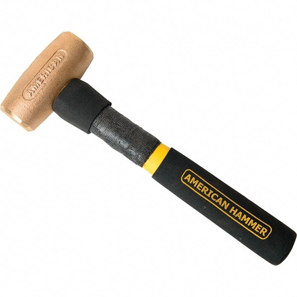 American Hammer AM3BZXAG Dead Blow Hammer, 3 lb Head, 1-3/4" Face Dia, Aluminum Head