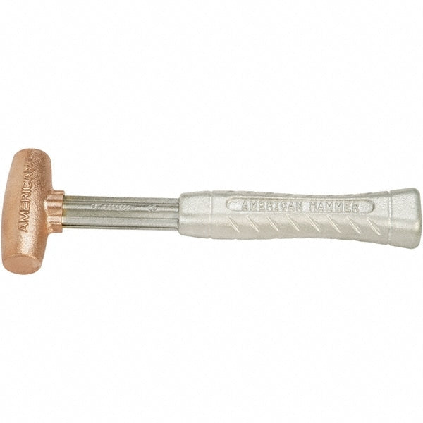 American Hammer AM15CUXAG Dead Blow Hammer, 24 oz Head, 1-1/2" Face Dia, Copper Head