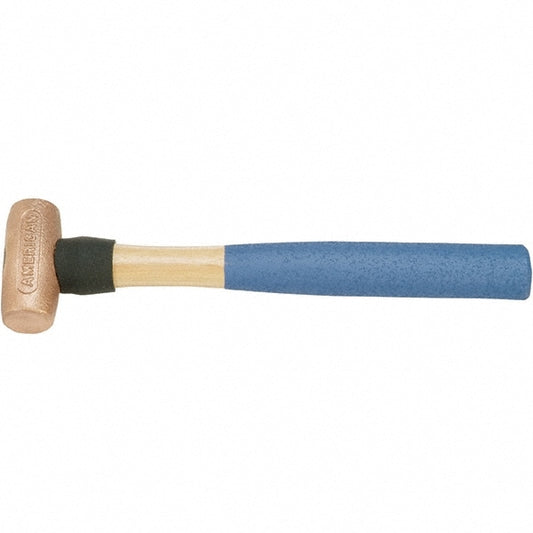 American Hammer AM15CUXWG Dead Blow Hammer, 24 oz Head, 1-1/2" Face Dia, Copper Head