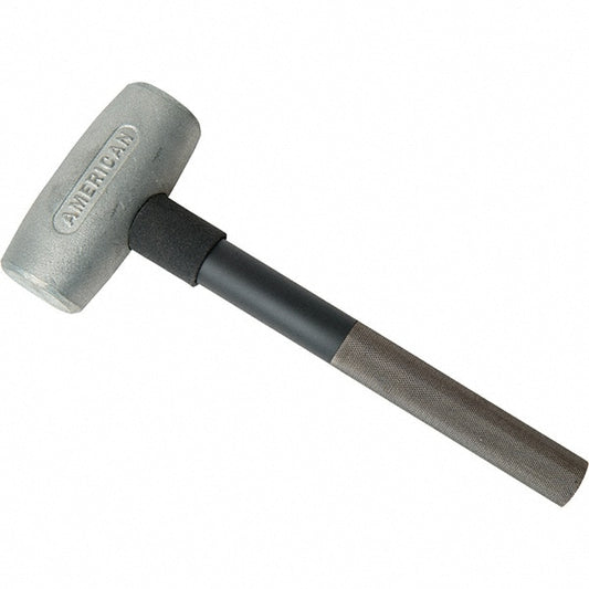 American Hammer AM4LNPG Dead Blow Hammer, 4 lb Head, 2" Face Dia, Lead Head