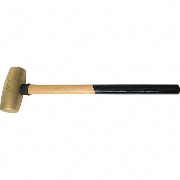 American Hammer AM12BRXFG Sledge Hammer, 12 lb Head, 3" Face Dia, Brass Head