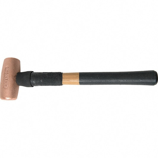 American Hammer AM3CUXWG Dead Blow Hammer, 3 lb Head, 1-3/4" Face Dia, Copper Head