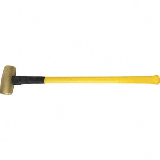 American Hammer AM14BRXFG Dead Blow Hammer, 14 lb Head, 3" Face Dia, Brass Head