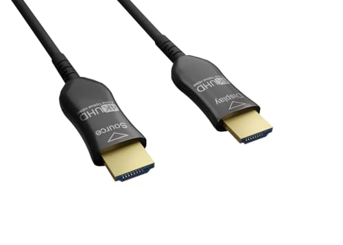 CompuCablePlusUSA AHM4K60CMP-35 4K HDMI 2.0 Cable with Built-in Signal Booster, 4K/Ultra High Definition (UHD) High-Speed Hybrid Active Optical Cable (AOC) Plenum-Rated (CMP) 4K60Hz, 18 Gbps, M/M, 35 FT