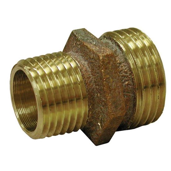 Jones Stephens G20003 3/4" MHT x 3/4" MPT Brass Garden Hose Adapter