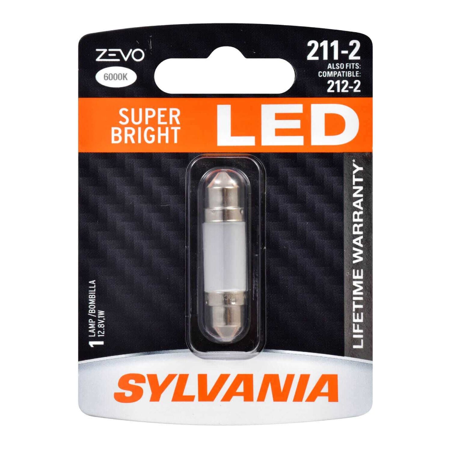 Sylvania Automotive 31890 Sylvania 211-2 White Zevo Led Mini, 1 Pack