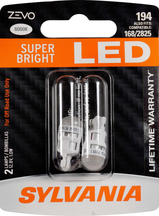 Sylvania Automotive 31918 Sylvania 194 White Zevo Led Mini, 2 Pack