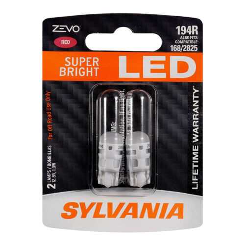 Sylvania Automotive 31924 Sylvania 194R Red Zevo Led Mini, 2 Pack