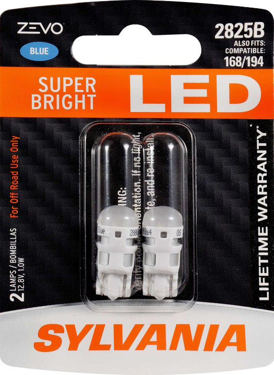 Sylvania Automotive 31928 Sylvania 2825B Blue Zevo Led Mini Bulb, 2 Pack