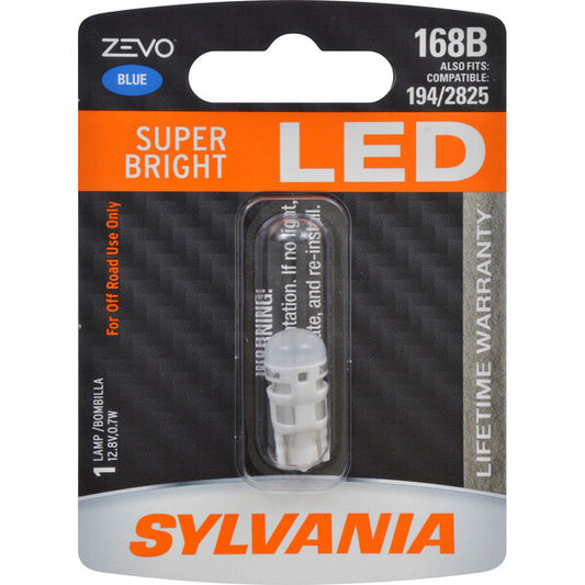 Sylvania Automotive 31944 Sylvania 168B Blue Zevo Led Mini Bulb, 1 Pack