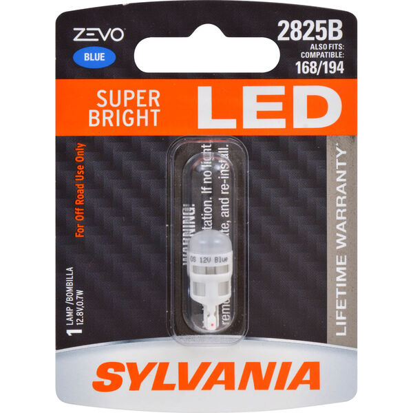 Sylvania Automotive 31946 Sylvania 2825B Blue Zevo Led Mini Bulb, 1 Pack