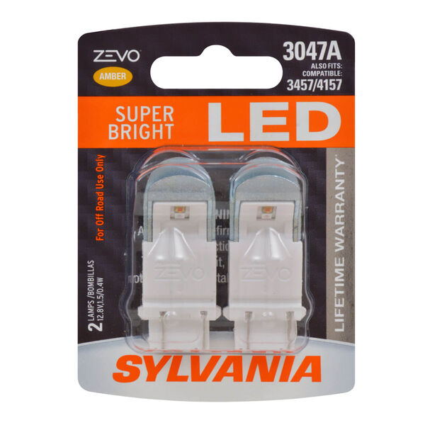 Sylvania Automotive 31949 Sylvania 3047A Amber Zevo Led Mini Bulb, 2 Pack