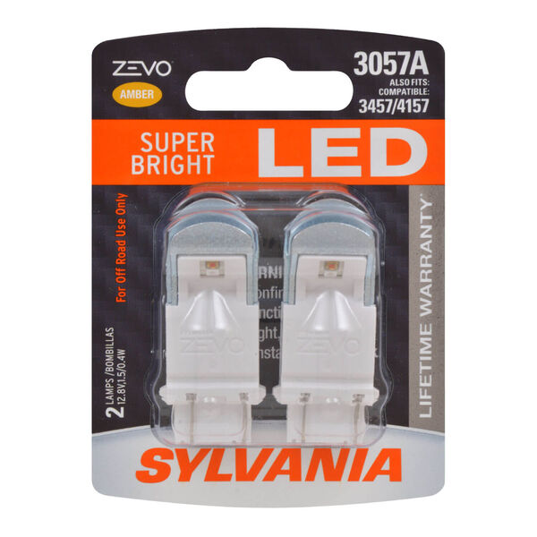 Sylvania Automotive 31952 Sylvania 3057A Amber Zevo Led Mini, 2 Pack