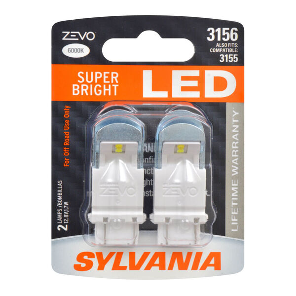 Sylvania Automotive 31955 Sylvania 3156 White Zevo Led Mini, 2 Pack