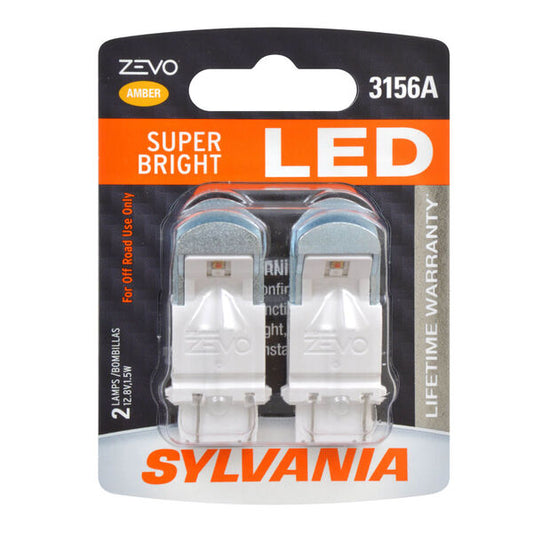 Sylvania Automotive 31956 Sylvania 3156A Amber Zevo Led Mini, 2 Pack