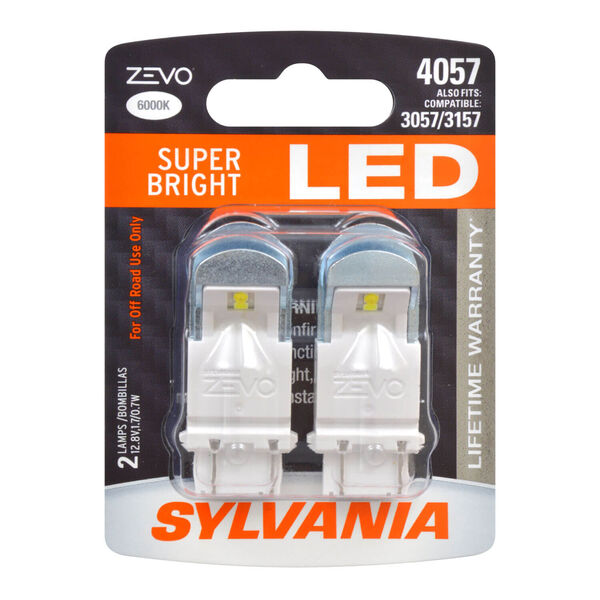 Sylvania Automotive 31960 Sylvania 4057 White Zevo Led Mini, 2 Pack