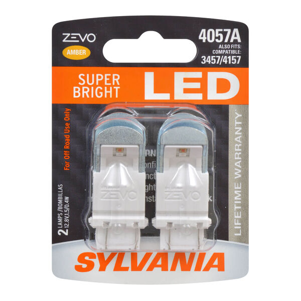 Sylvania Automotive 31961 Sylvania 4057 Amber Zevo Led Mini Bulb, 2 Pack