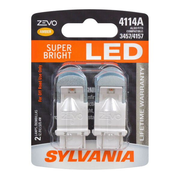 Sylvania Automotive 31963 Sylvania 4114 Amber Zevo Led Mini Bulb, 2 Pack