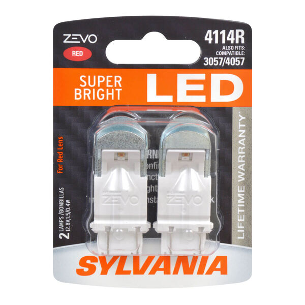 Sylvania Automotive 31964 Sylvania 4114 Red Zevo Led Mini Bulb, 2 Pack